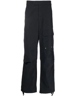 Helmut Lang Patch-Pocket Loose Fit Trousers - Blue