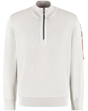 Parajumpers Pull Côtelé À Col Zippé - Blanc
