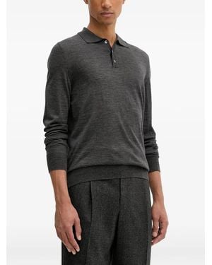 Barena Long-Sleeve Polo Shirt - Grey