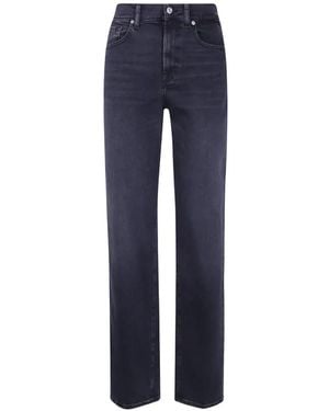 7 For All Mankind Stovepipe Wide-Leg Jeans - Blue
