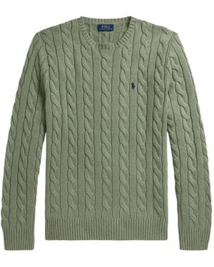 Polo Ralph Lauren Pull En Maille Torsadée - Green