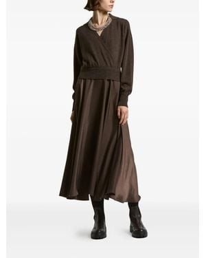 Peserico Vestido midi acampanado - Marrón
