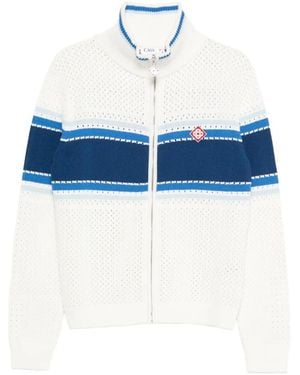 CASABLANCA Striped Cardigan - Blue