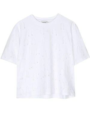 Jonathan Simkhai Amaru String-Embellished T-Shirt - White