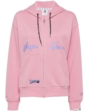 Aape By A Bathing Ape Logo Zip-Up Jacket - Pink