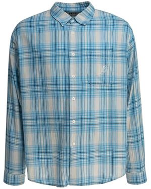 thisisneverthat Chemise Brodée À Carreaux - Bleu