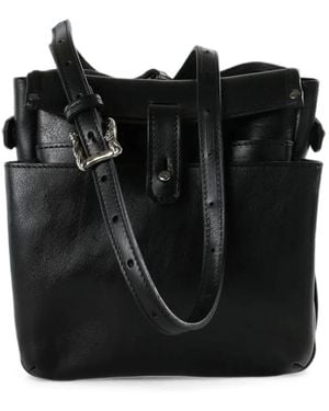 Enfants Riches Deprimes Buckle-Strap Leather Shoulder Bag - Black