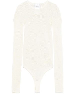 Wardrobe NYC Mesh-Knit Bodysuit - White