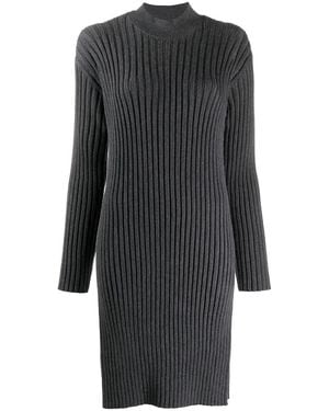 KENZO Ribbed Jumper Dress - Grey