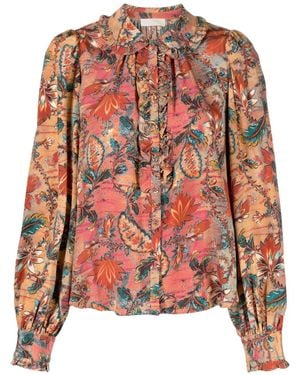 Ulla Johnson Blouse En Soie Philipa À Fleurs - Pink