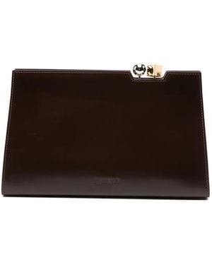 Jacquemus Salon Top-Handle Clutch Bag - Brown