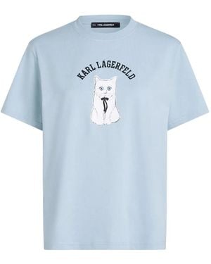 KARL LAGERFELD Ikonik Choupette T-Shirt - Blue