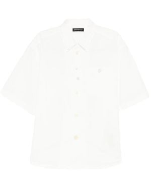 Undercover Short-Sleeve Button-Up Shirt - White