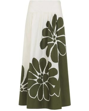 FARM Rio Farm Bio Palermo Midi Skirt - Green