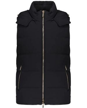 Moorer Fire Hooded Padded Gilet - Black