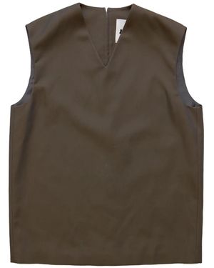 Jil Sander イリディセント トップ - ブラウン