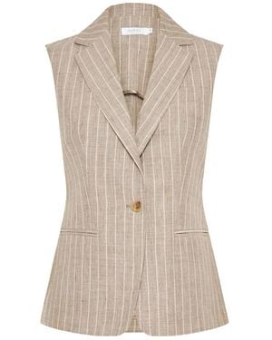 Barba Napoli Gestreifte Weste - Natur