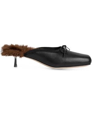 Simone Rocha Square-Toe Mules - White