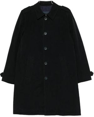 Herno Buttoned Single-Breasted Coat - Black