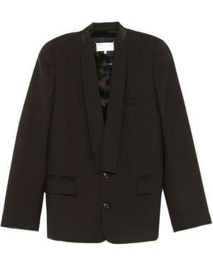 Maison Margiela Kragenloses Sakko Mit Ziernähten - Schwarz