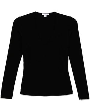 James Perse Lotus Deep-V T-Shirt - Black