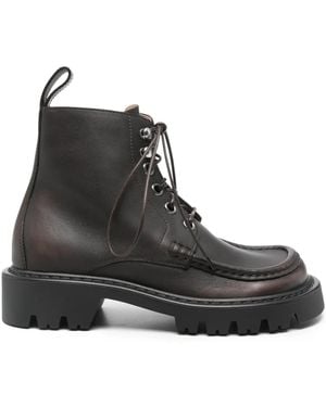 Loewe Stiefel Mit Schnürung - Schwarz