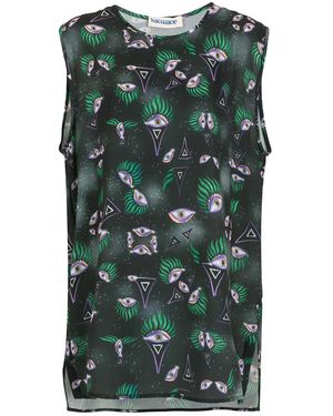 Olympiah Eye-Print Sleeveless Blouse - Green