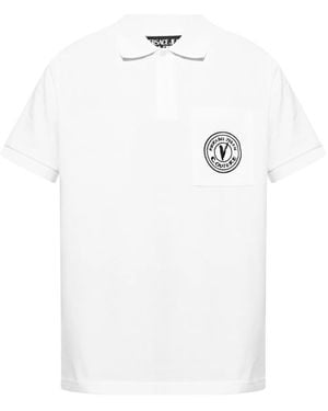 Versace Jeans Couture Polo Con Logo - Bianco