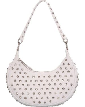 retroféte Maybelle Crystal-Embellished Shoulder Bag - White