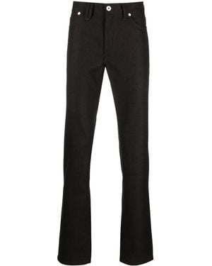 Brioni Low-Rise Slim-Fit Tapered Trousers - Black