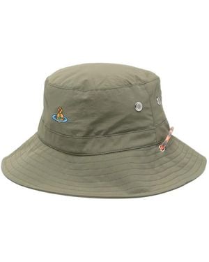 Vivienne Westwood Orb-Embroidered Adventure Hat - Green