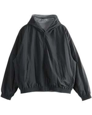 Balenciaga Reversible Zip-Up Hooded Jacket - Black