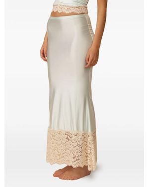 Montce X Elsa Hosk Natalia Lace-Trim Skirt - White