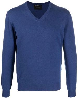 Dell'Oglio Jersey con cuello en V - Azul