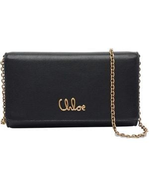 Chloé Mini Chain-Strap Clutch Bag - Black