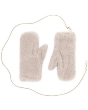 Max Mara Brushed-Knit Gloves - Wit