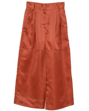 Alberta Ferretti Pleated Trousers - Red