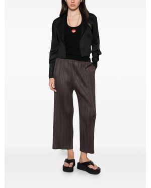 Pleats Please Issey Miyake Pleated Long-Sleeve Jacket - Black
