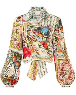 CAMILLA Wrap Printed Blouse - ホワイト