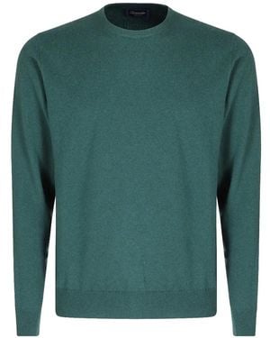 Drumohr Fine-Knit Crew-Neck Top - Green