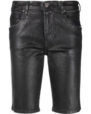 DIESEL Wax-Coated Five-Pocket Shorts - Grey