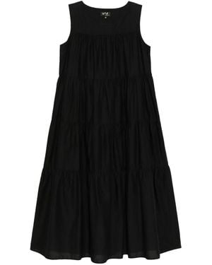 To b. by agnès b. Tiered Cotton Dress - Black