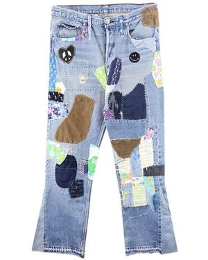 READYMADE Jeans Met Patchwork - Blauw