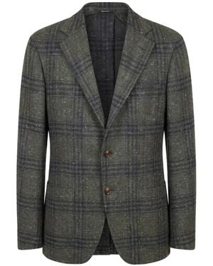 Sartorio Napoli Blazer Rena Droit À Carreaux - Grey