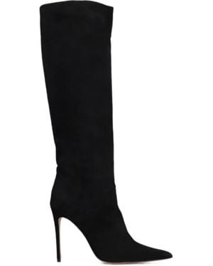 Castagna Smirne Pointed-Toe Stiletto-Heel Boots - Black
