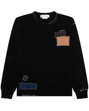 Marni Patch-Detailing Sweater - Black