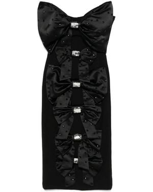 Loulou Bow-Embellished Midi Dress - Black