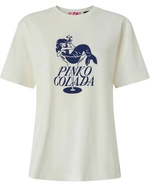 Pinko Graphic Print T-Shirt - Gray