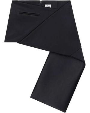 Courreges Folded Panelled Mini Skirt - Black