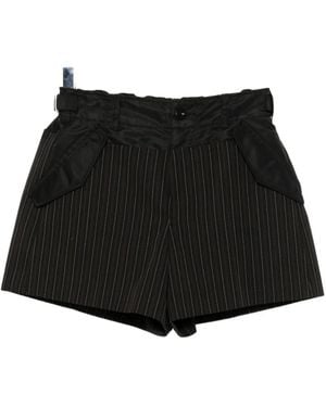 Sacai ベルテッド ショートパンツ - ブラック